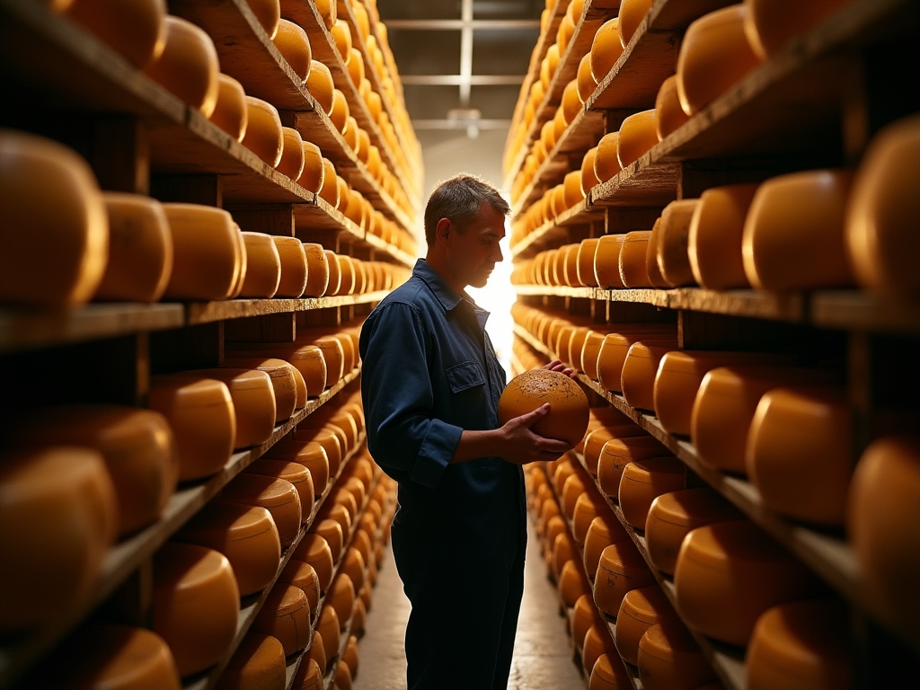 Affinage du Comté dans les fruitières du Jura